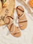 Women Boho Handmade Pearl Beach Sandals Bridal Shoes