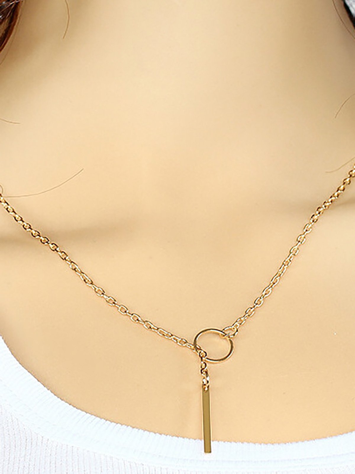 Womens Simple Alloy Necklaces