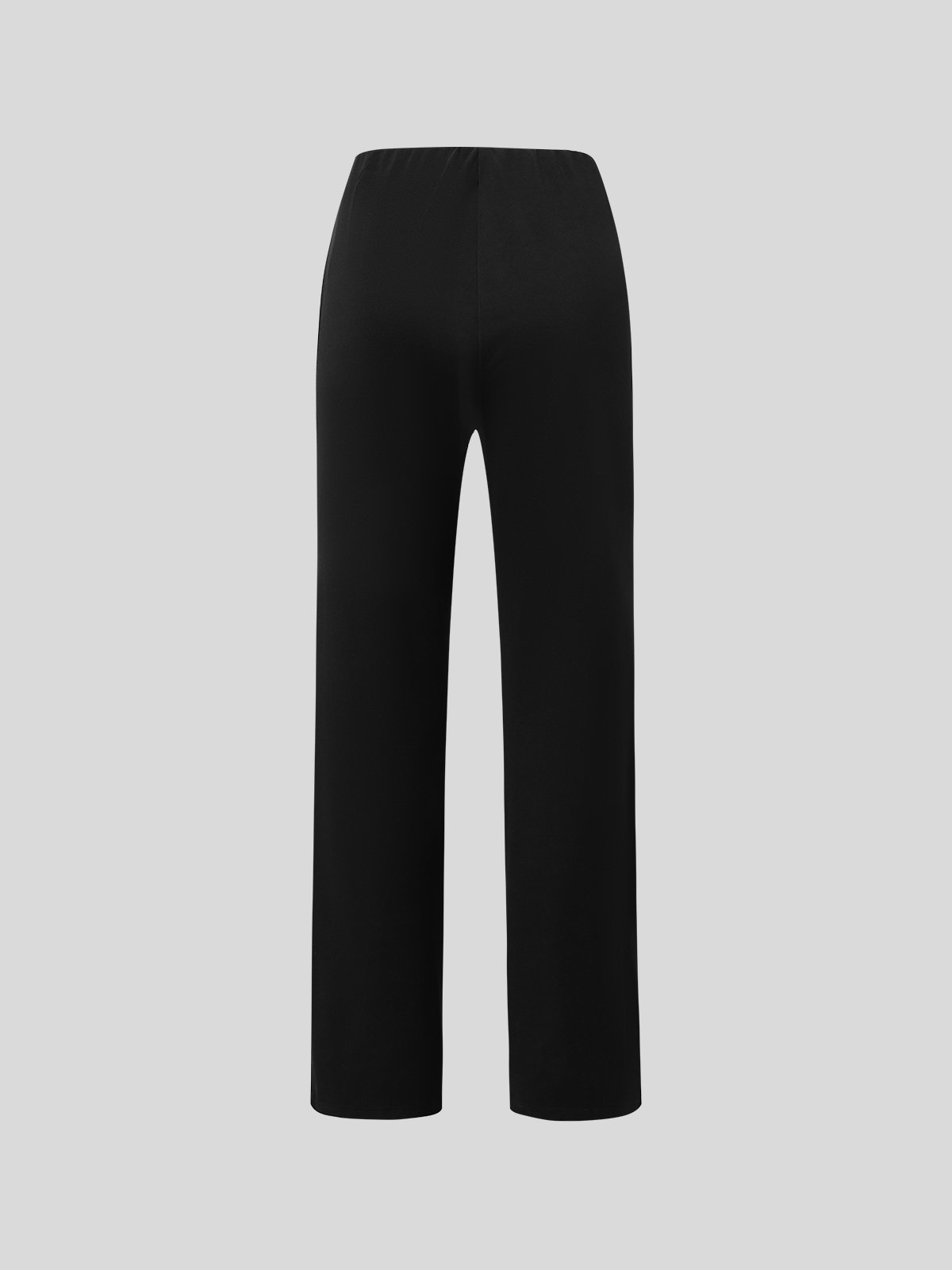 Daily Casual Plain Zipper Commuting Fashion H-Line Long Straight Pants