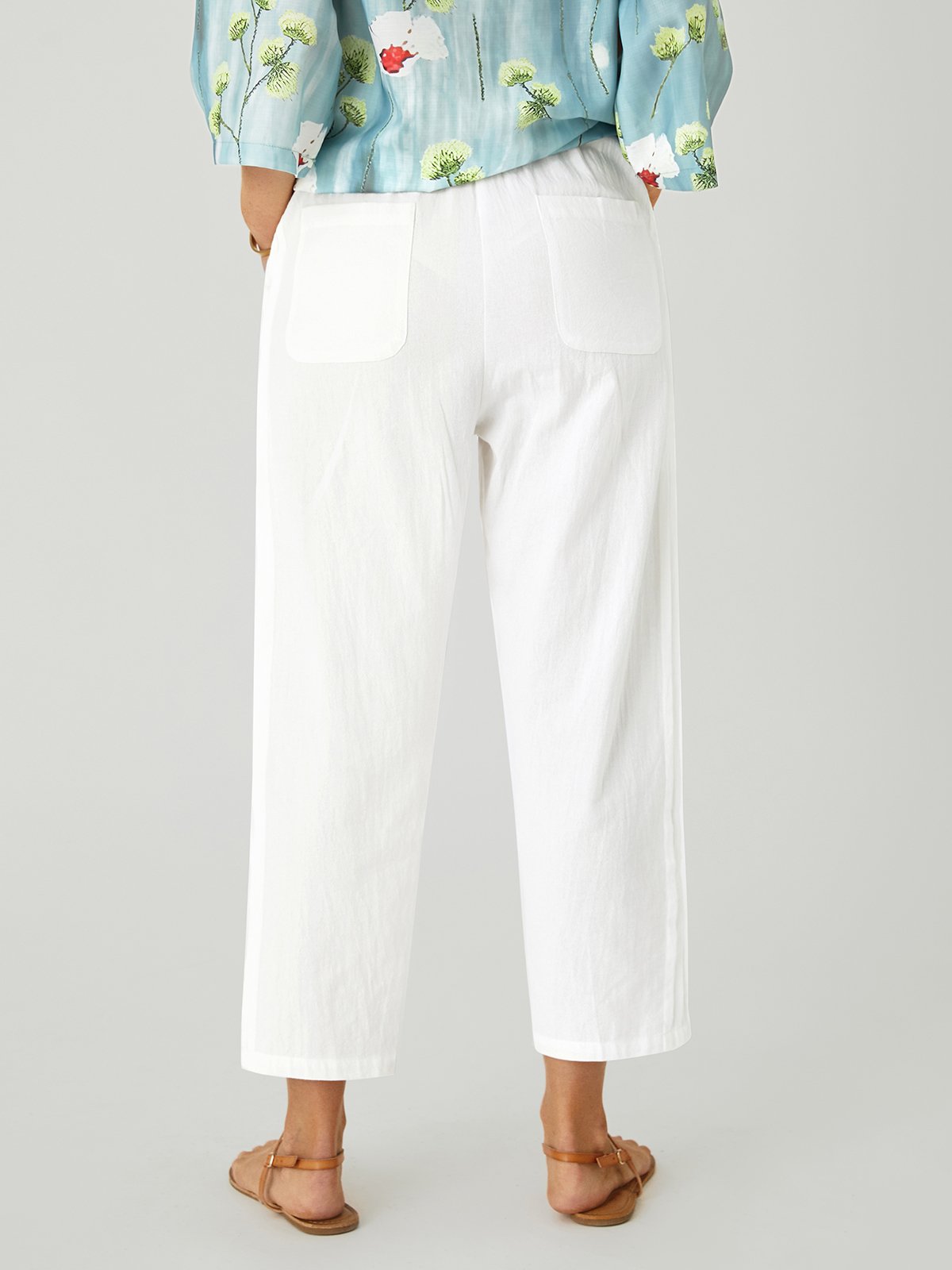 Women's Cotton Lace Pocket Casual Pants