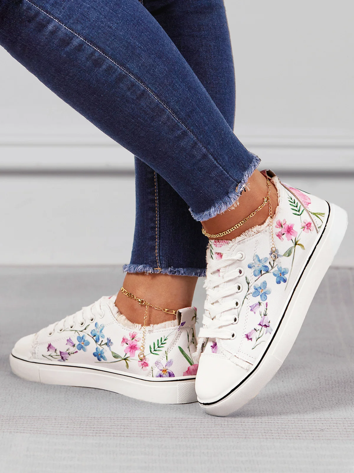 Fashion Floral Ultralight Breathable Sports Canvas Shoes