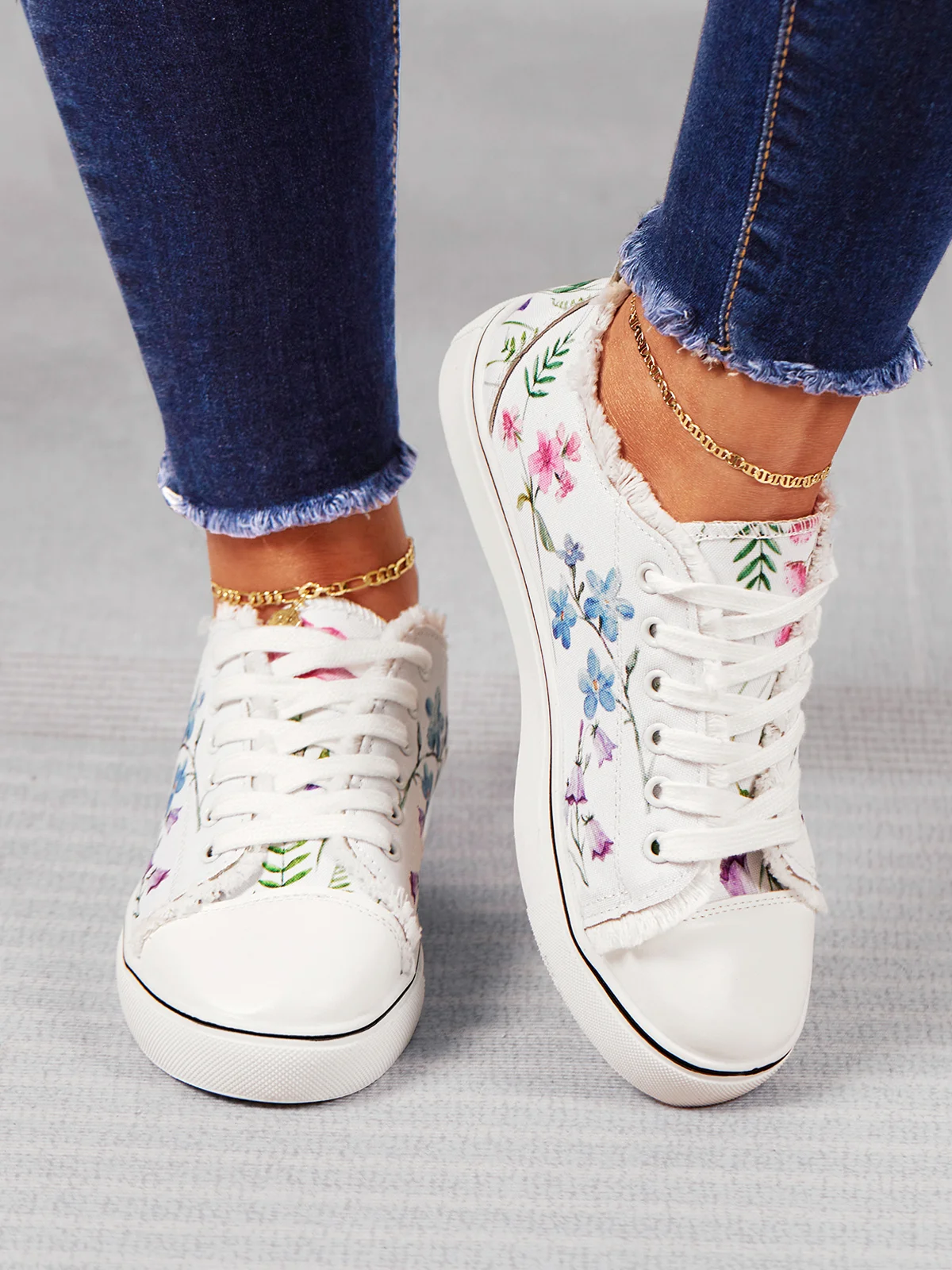 Fashion Floral Ultralight Breathable Sports Canvas Shoes