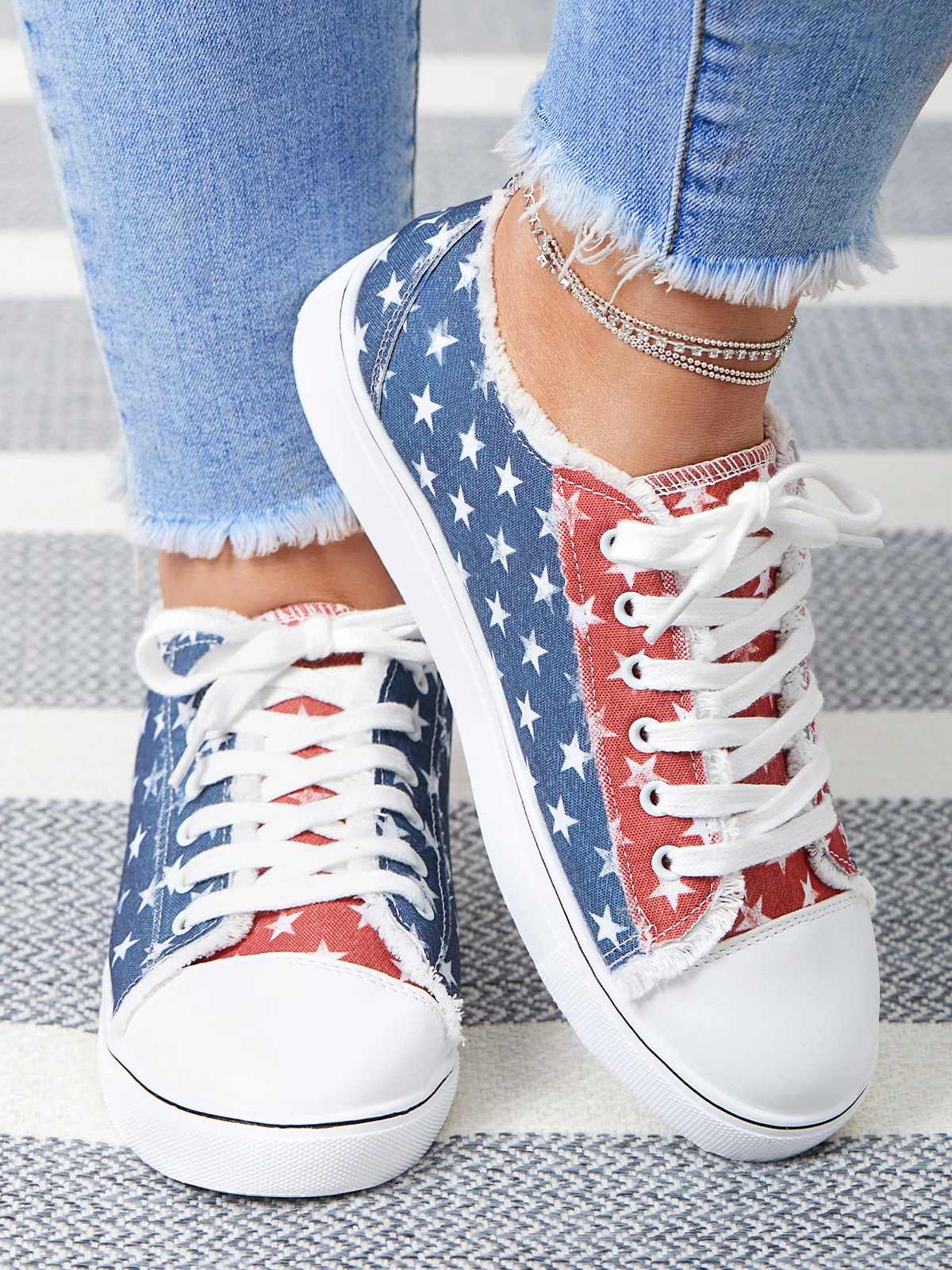 American Flag Independence Day Commemorative Canvas Shoes