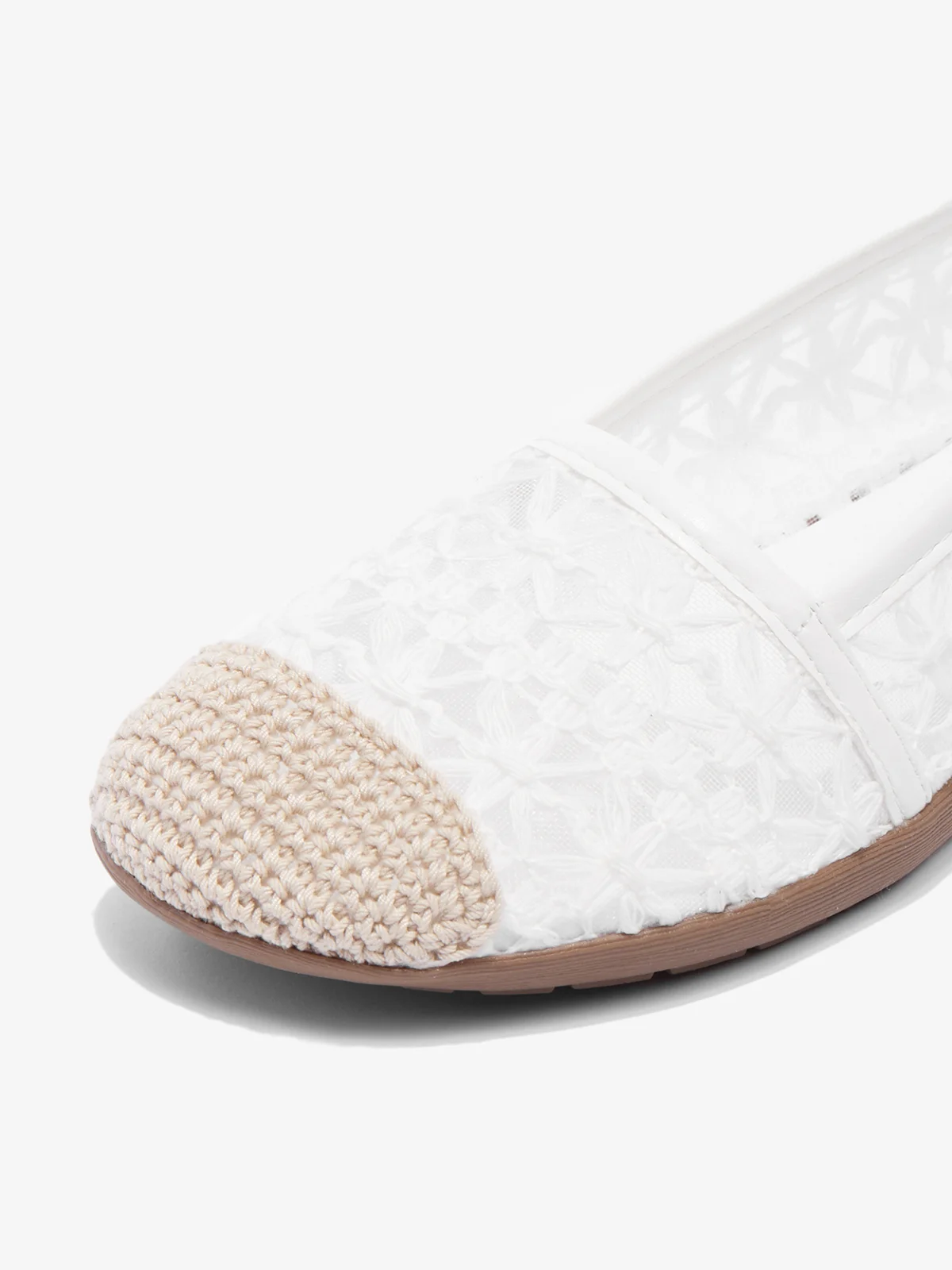 White Romantic Lace Wearable Sole Flat Shoes