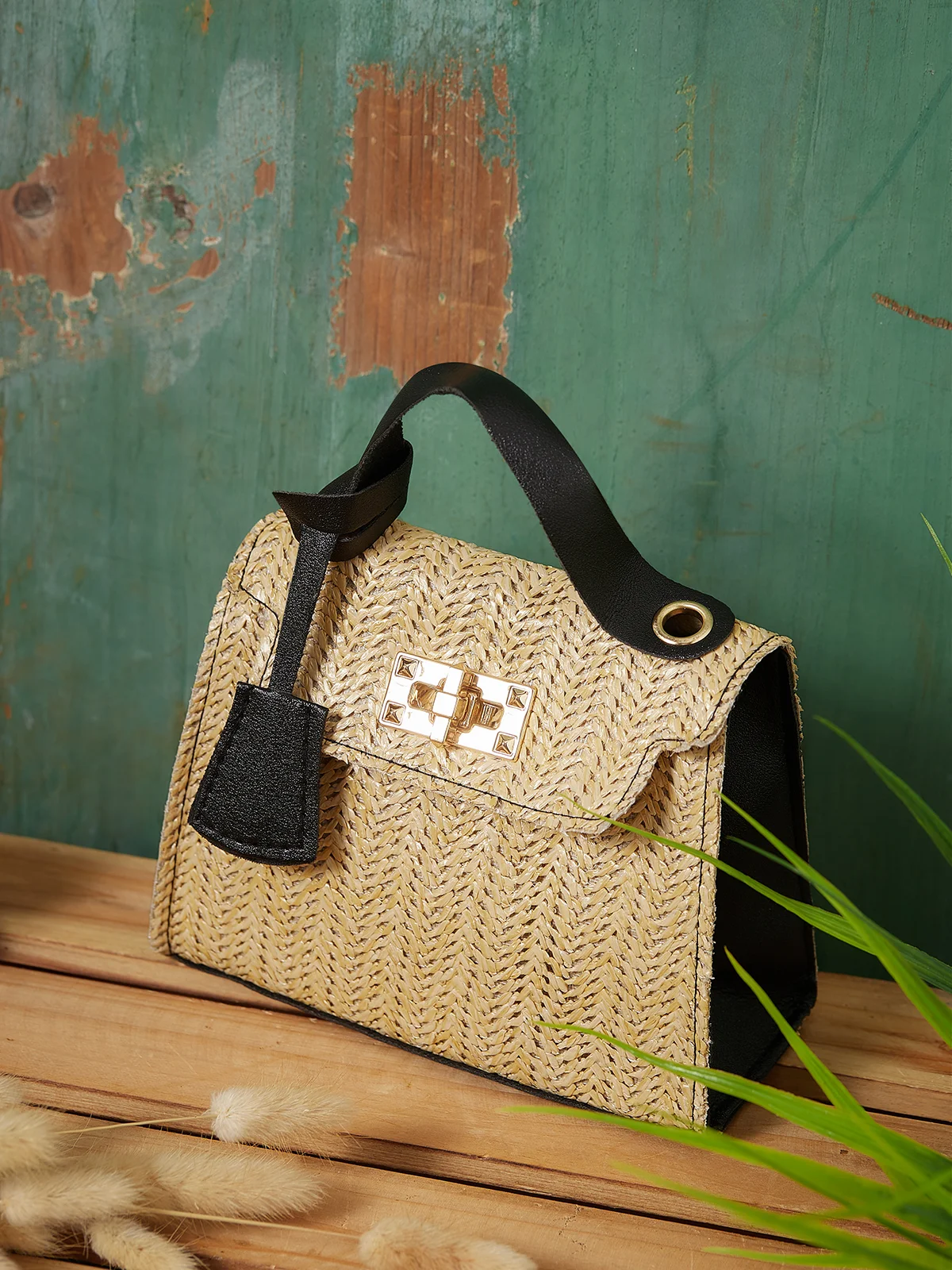 Urban Casual Straw Woven Messenger Bag Women's Handbag Vacation Daily