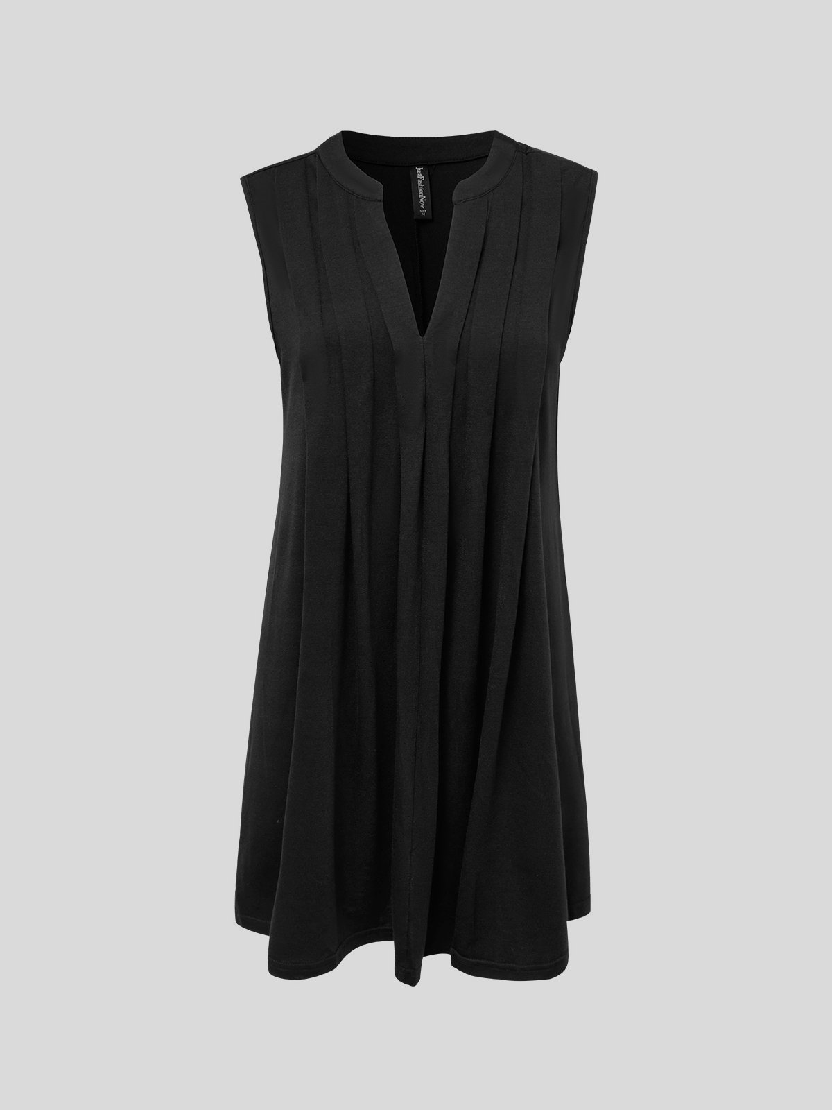 V Neck Casual Plain Loose Dress