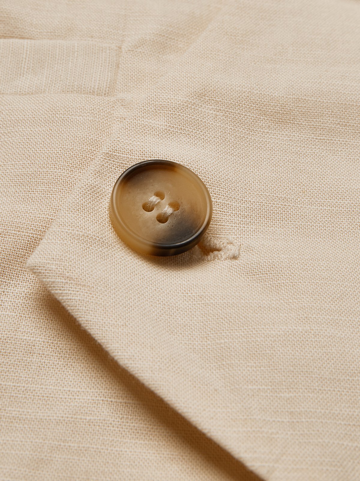 Linen V Neck Cotton And Linen Regular Fit Two-Piece Set