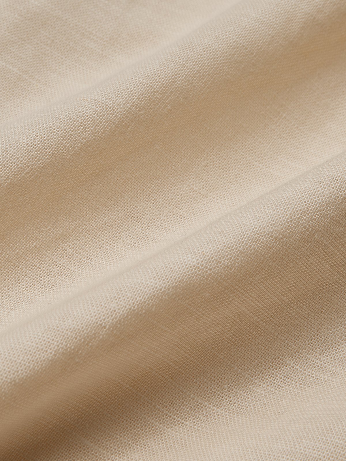 Linen V Neck Cotton And Linen Regular Fit Two-Piece Set