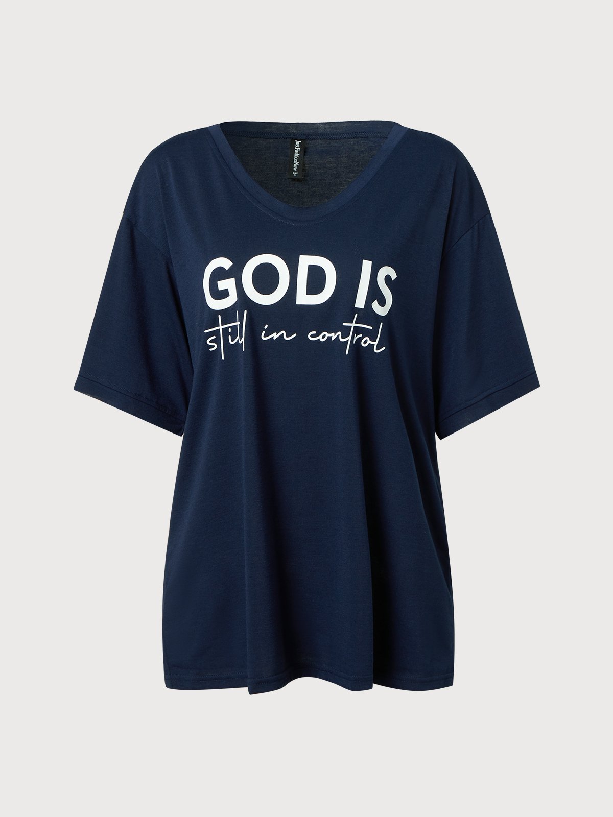 V Neck Casual Letter T-Shirt