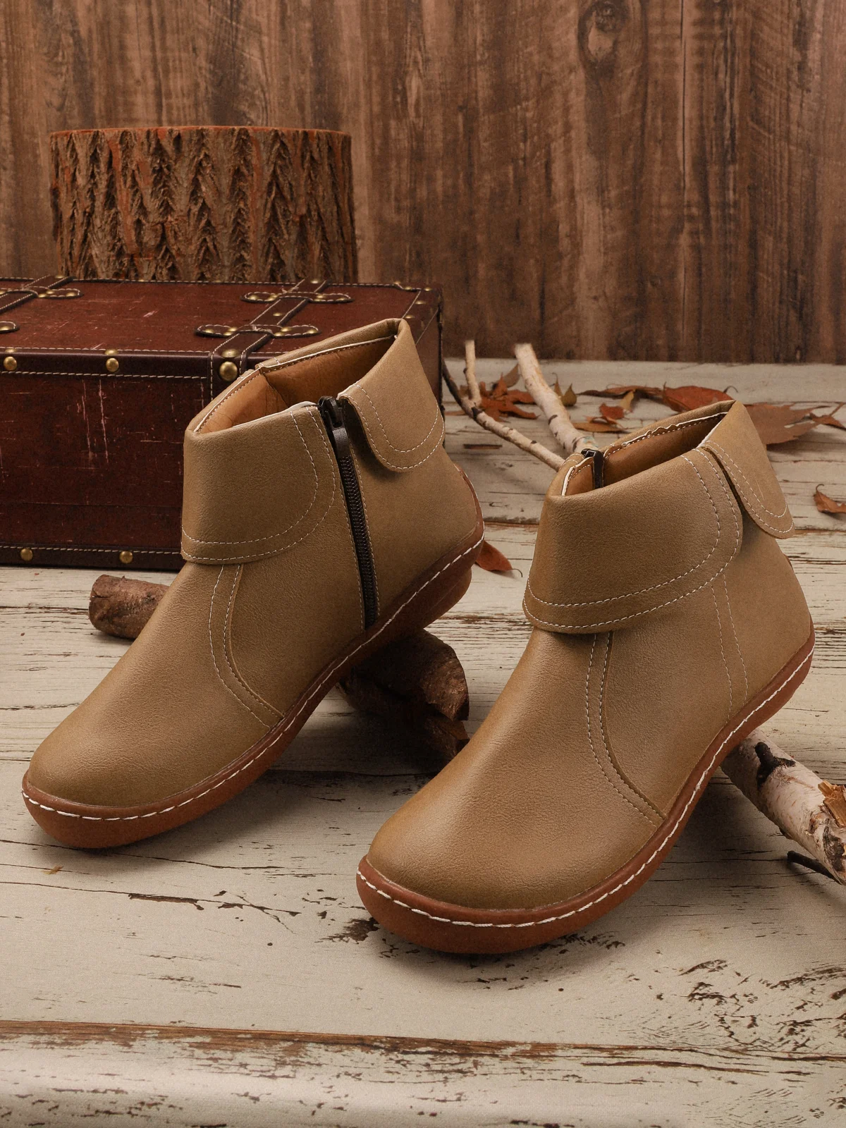 Women Casual Plain All Season Zipper PU Best Sell Pu Rubber Classic Boots Boots