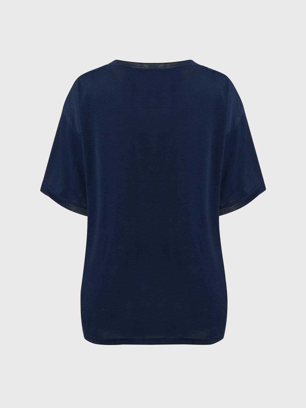 V Neck Casual Letter T-Shirt
