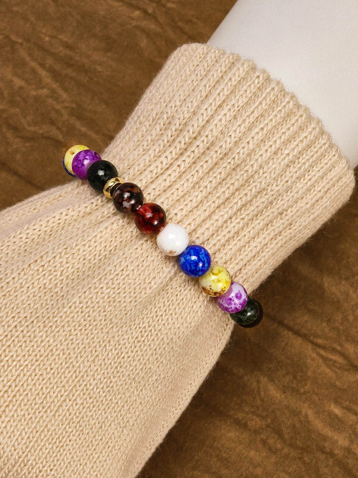 Leisure Ethnic Style Natural Mineral Colorful Beaded Bracelet