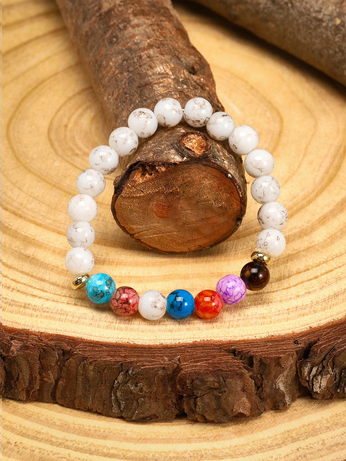 Leisure Ethnic Style Natural Mineral Colorful Beaded Bracelet