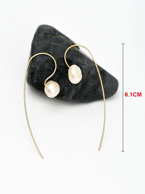 zolucky Womens Pear Vintage Simple Earrings