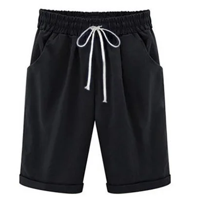 Women Casual Linen & Cotton Bottoms Shorts