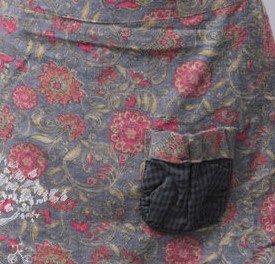 Vintage Floral-Print Skirt