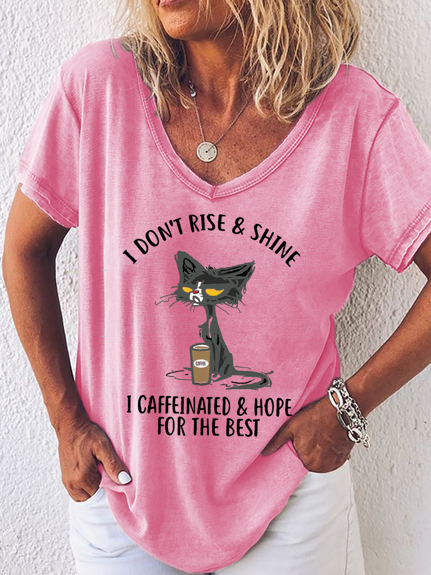 I Caffeinated And Hope For The Best Shirt&Top