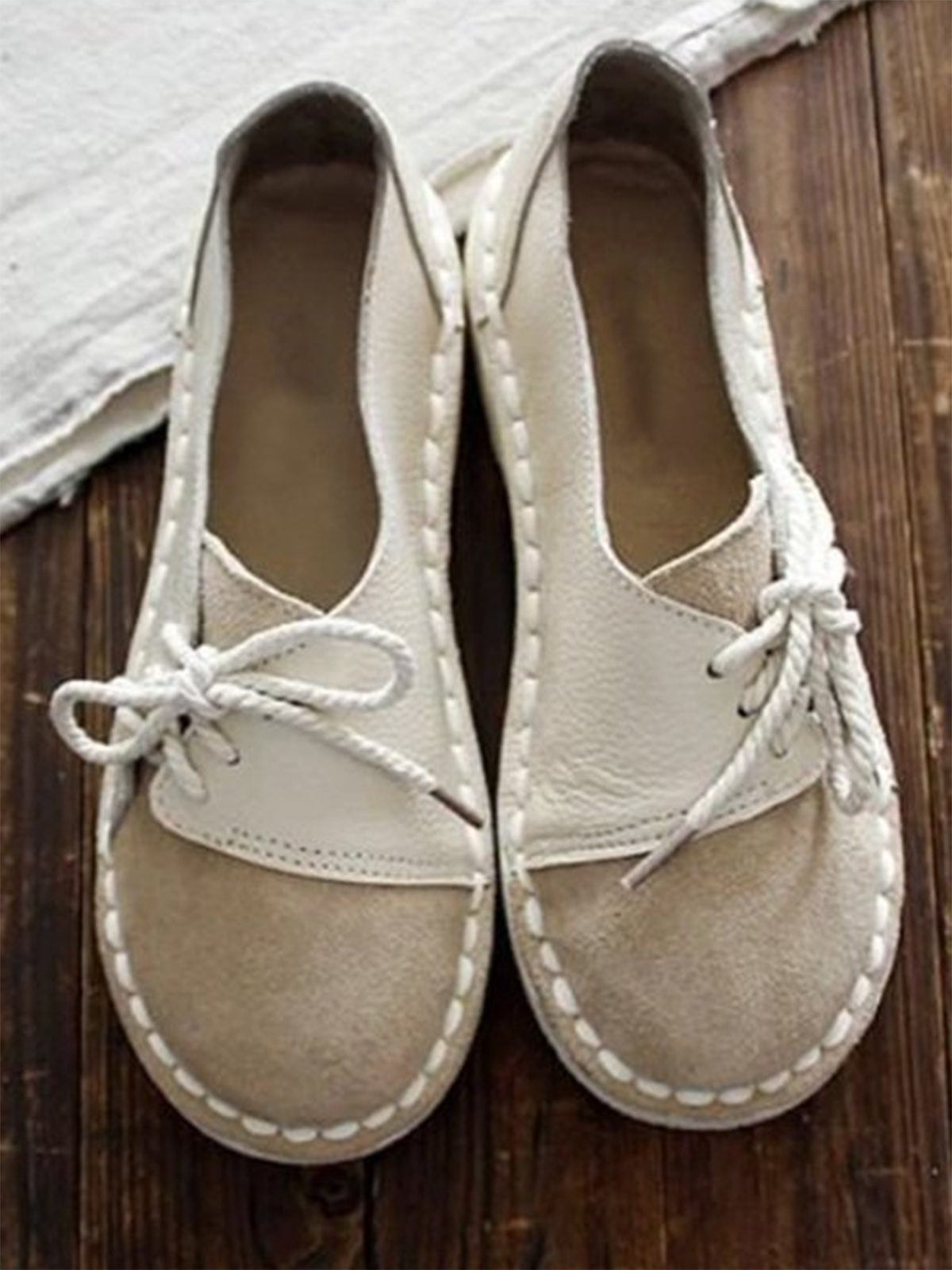 Casual Vintage Round Toe  All Season Flat