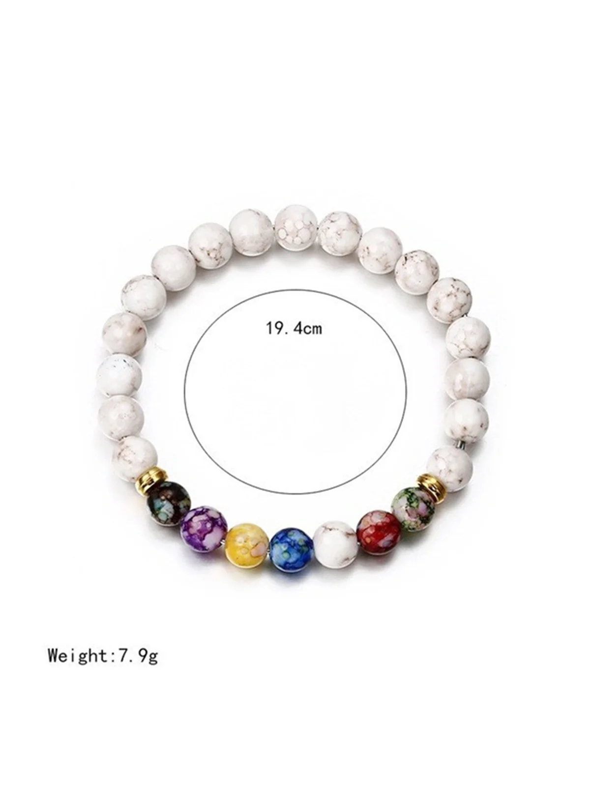 Leisure Ethnic Style Natural Mineral Colorful Beaded Bracelet