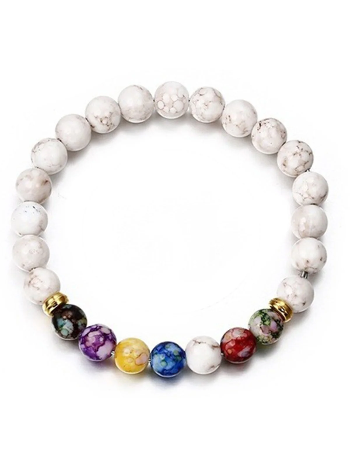 Leisure Ethnic Style Natural Mineral Colorful Beaded Bracelet