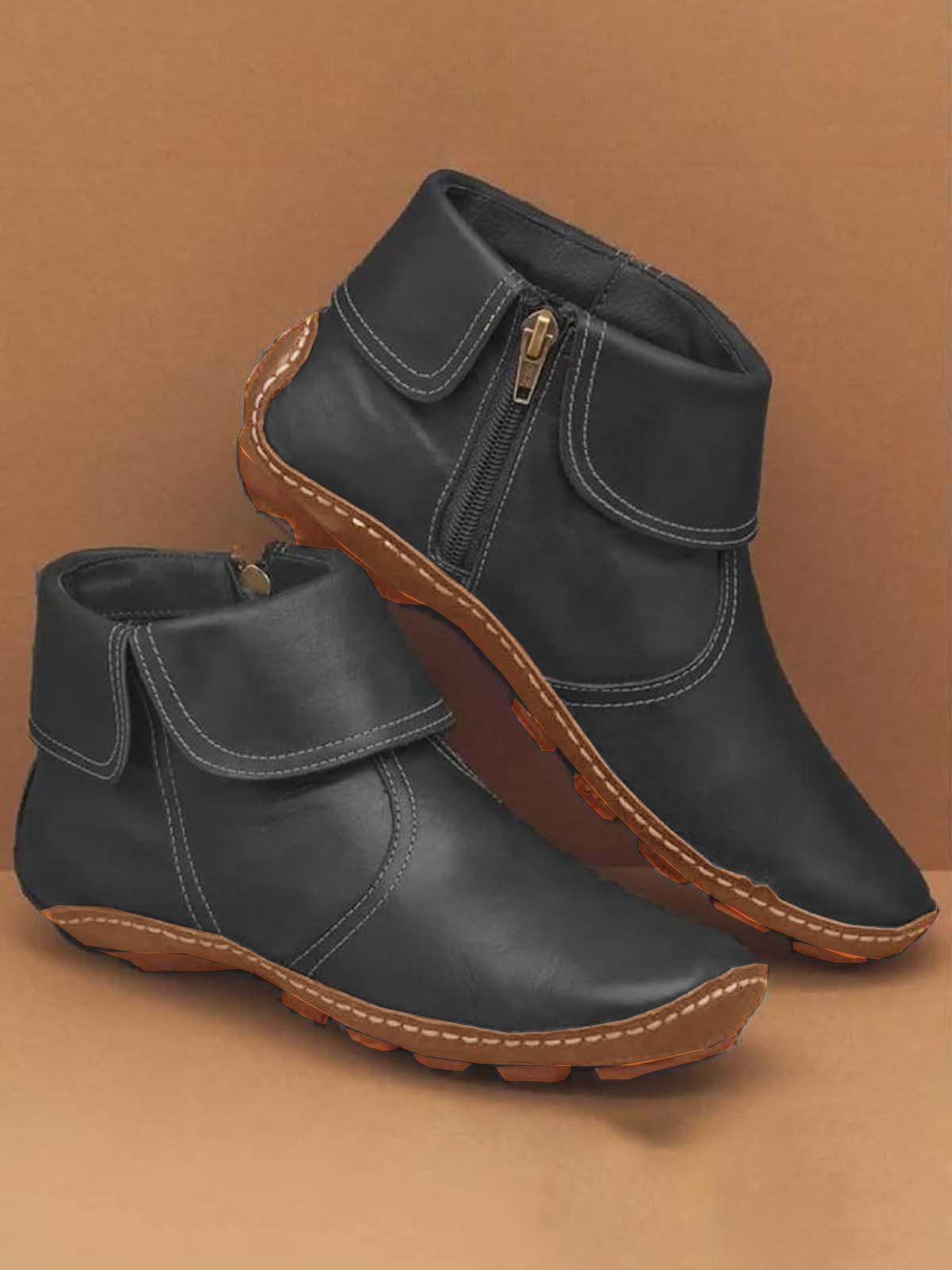 Women Casual Plain All Season Zipper PU Best Sell Pu Rubber Classic Boots Boots