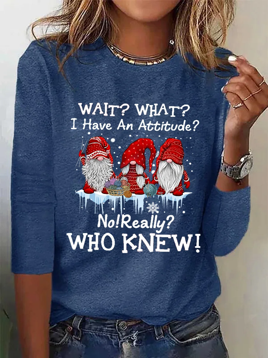 Women Funny  I Have An Attitude? No Regular Fit Long sleeve Top
