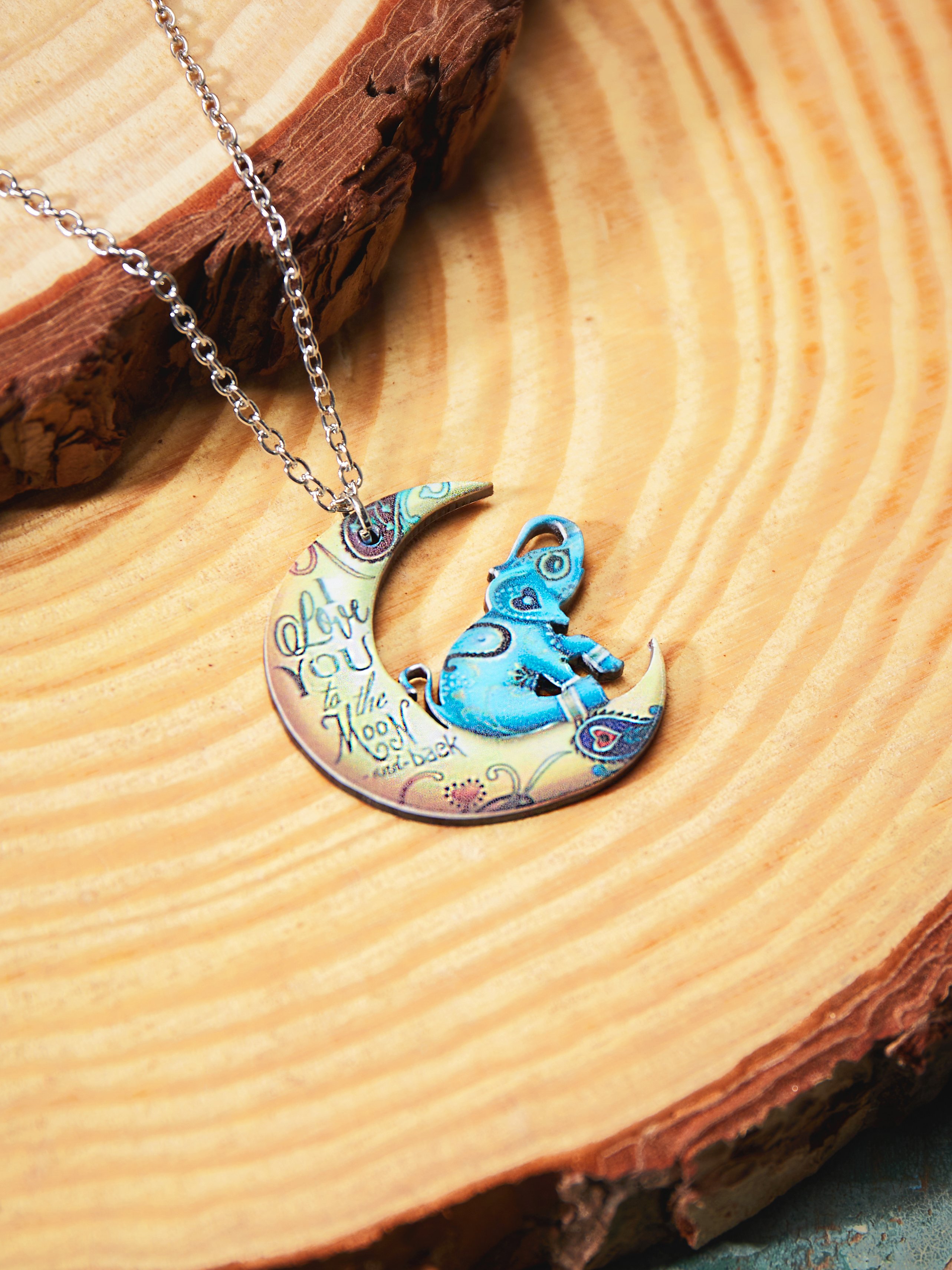 Moon Elephant Necklace