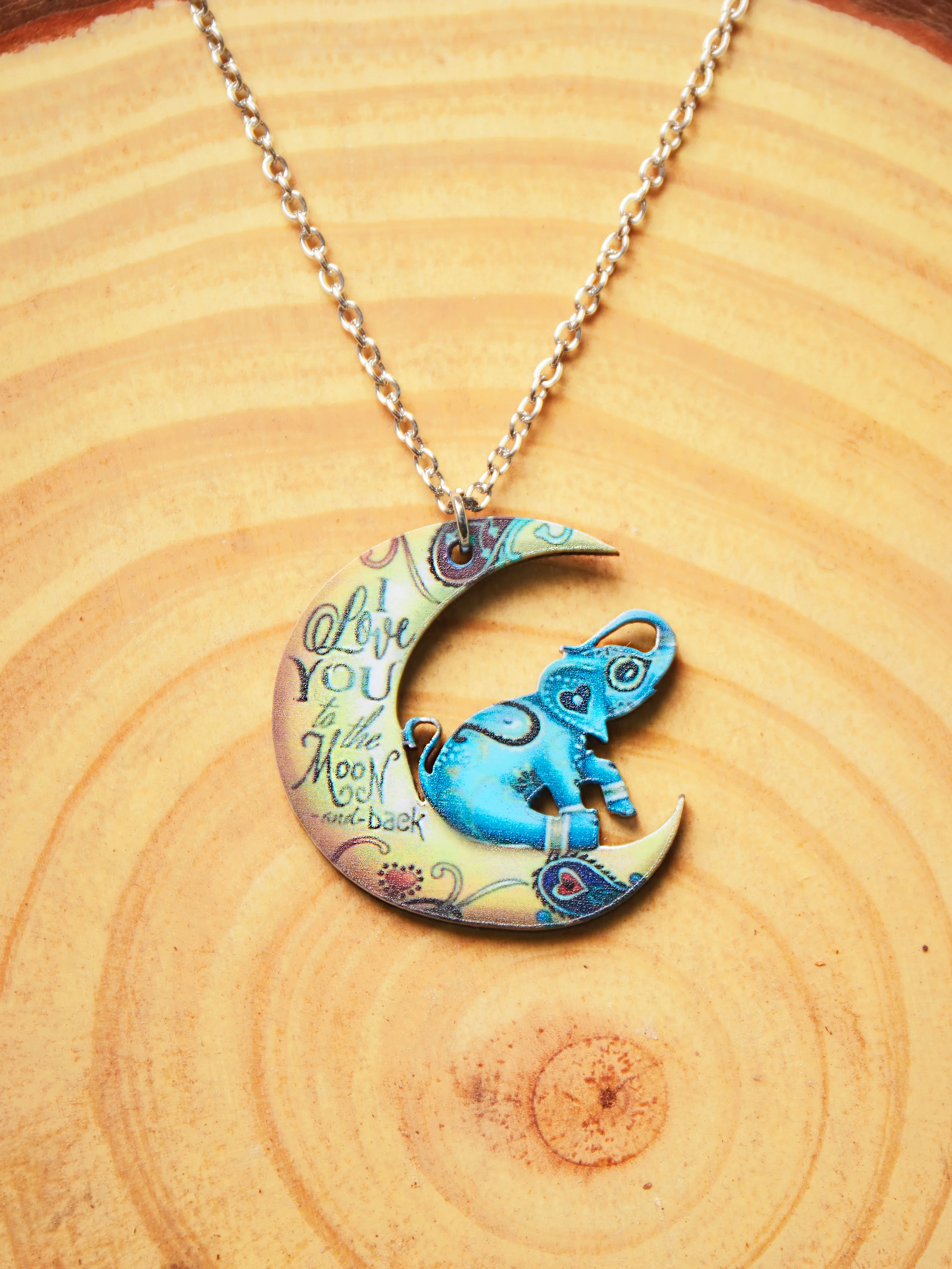 Moon Elephant Necklace