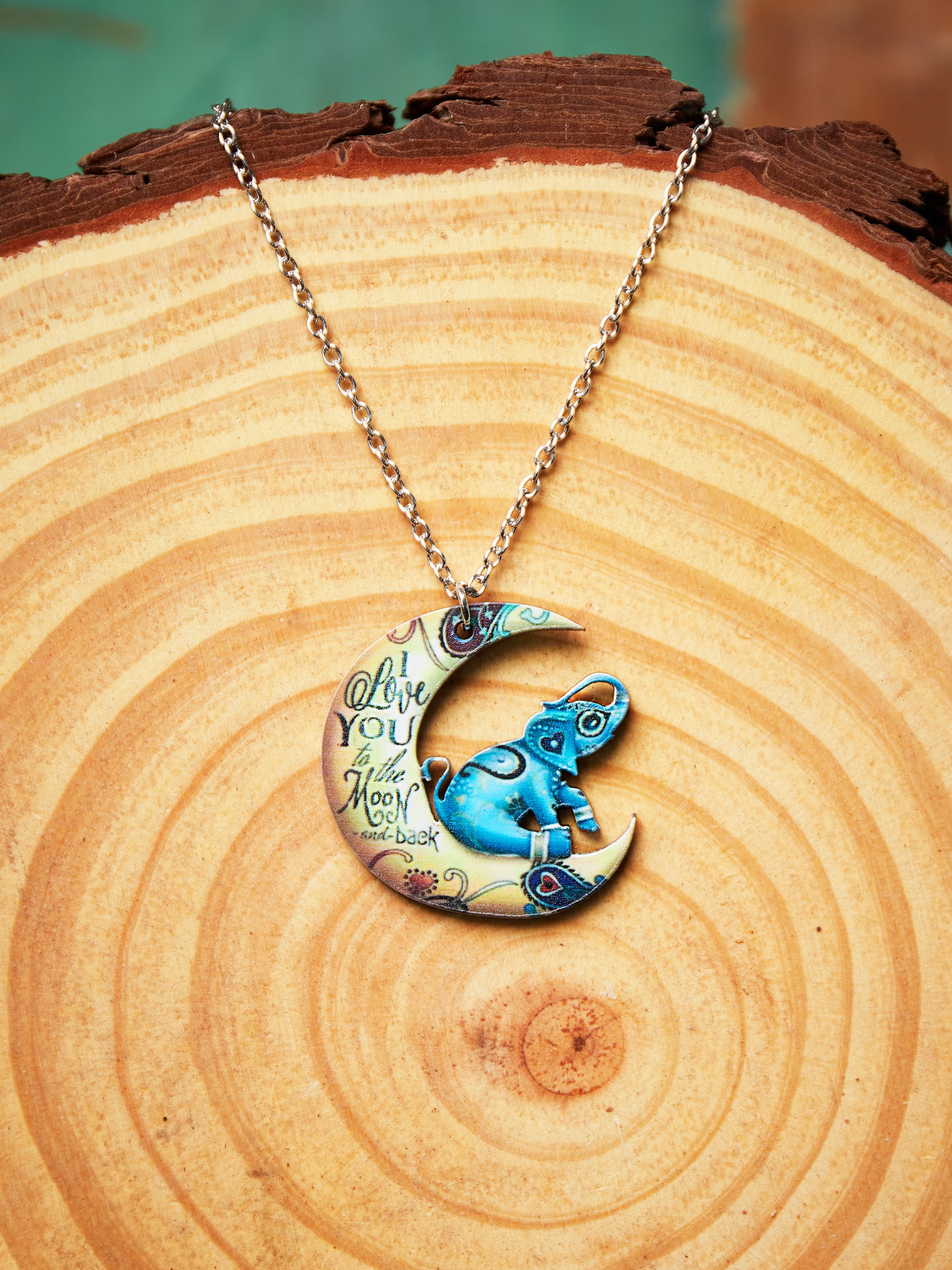 Moon Elephant Necklace