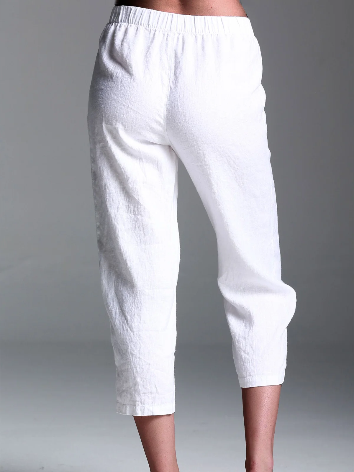 Casual Loose Cotton Plain Pants