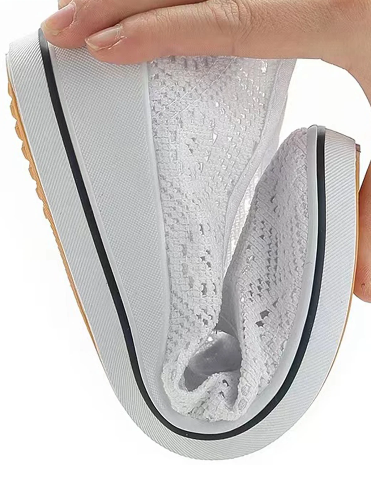 Comfortable Non-slip Hollow Lace Breathable Wedge Shoes