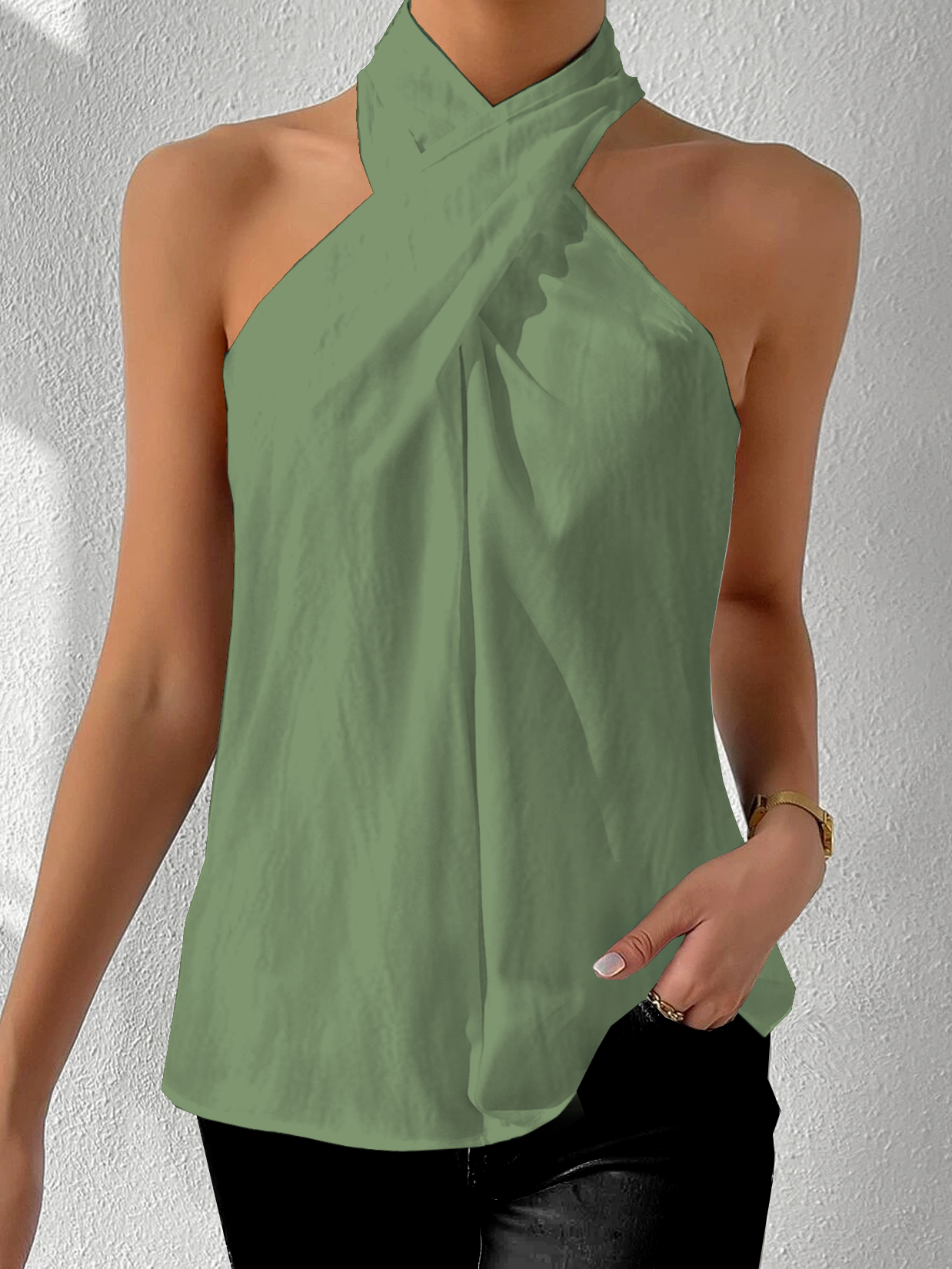 Casual Cotton Halter Tank Top