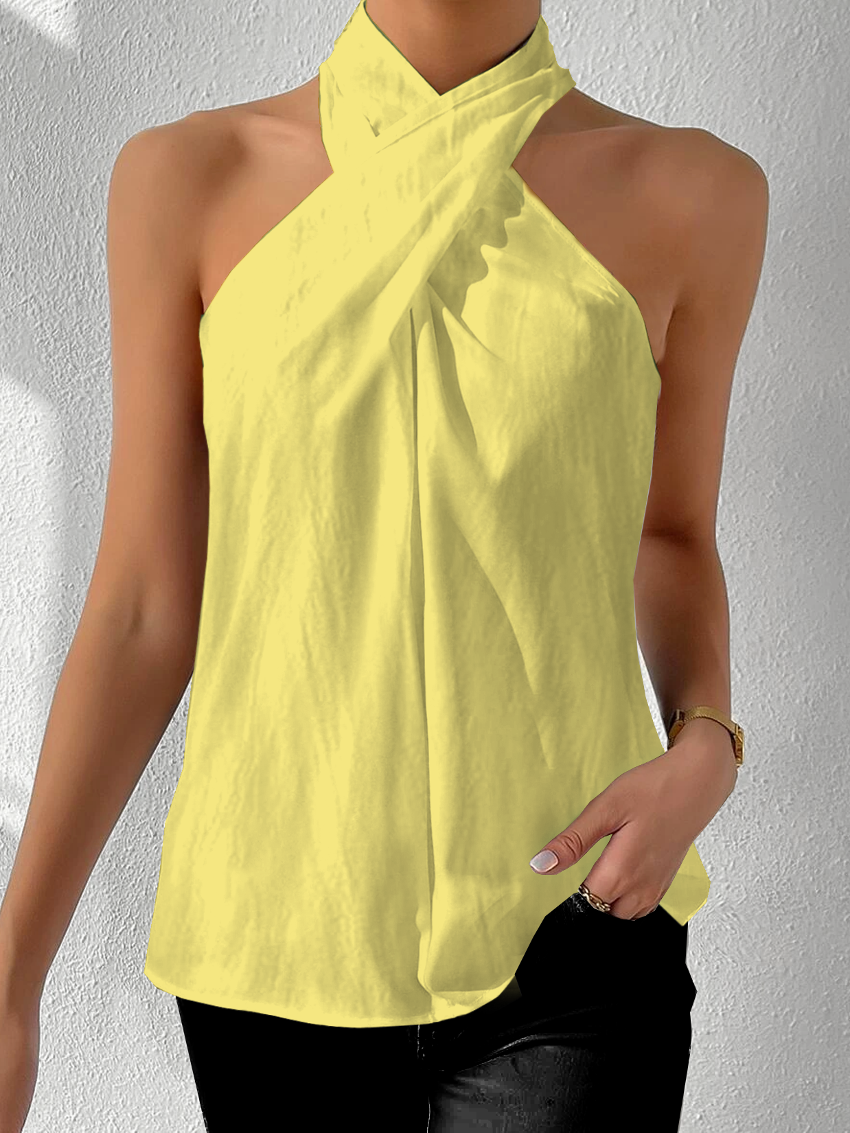 Casual Cotton Halter Tank Top