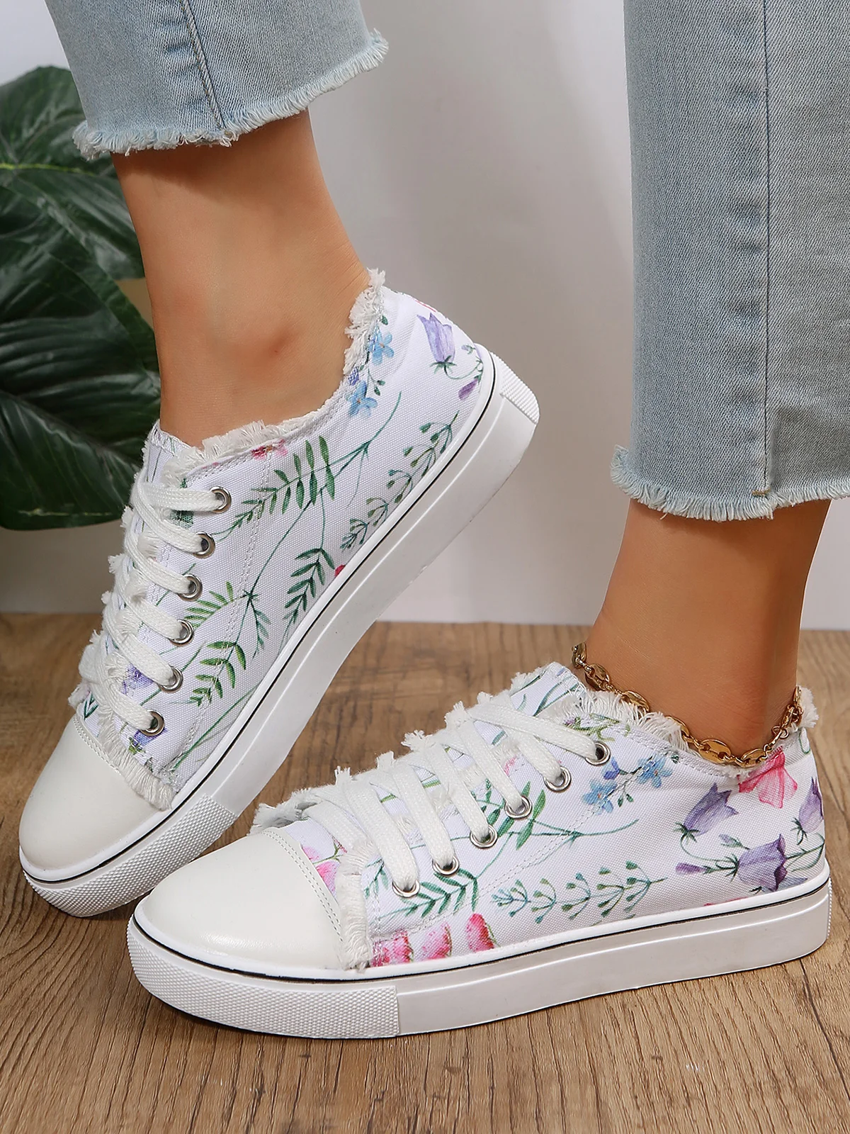 Fashion Floral Ultralight Breathable Sports Canvas Shoes