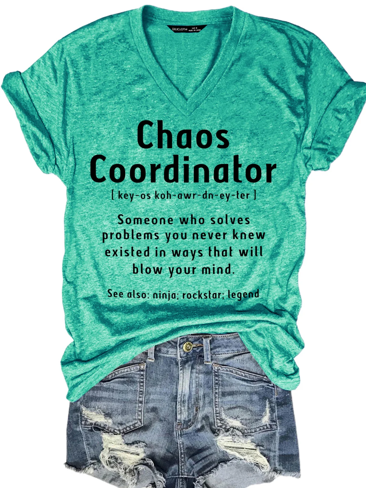 Women's Funny Chaos Coordinator Casual T-Shirt