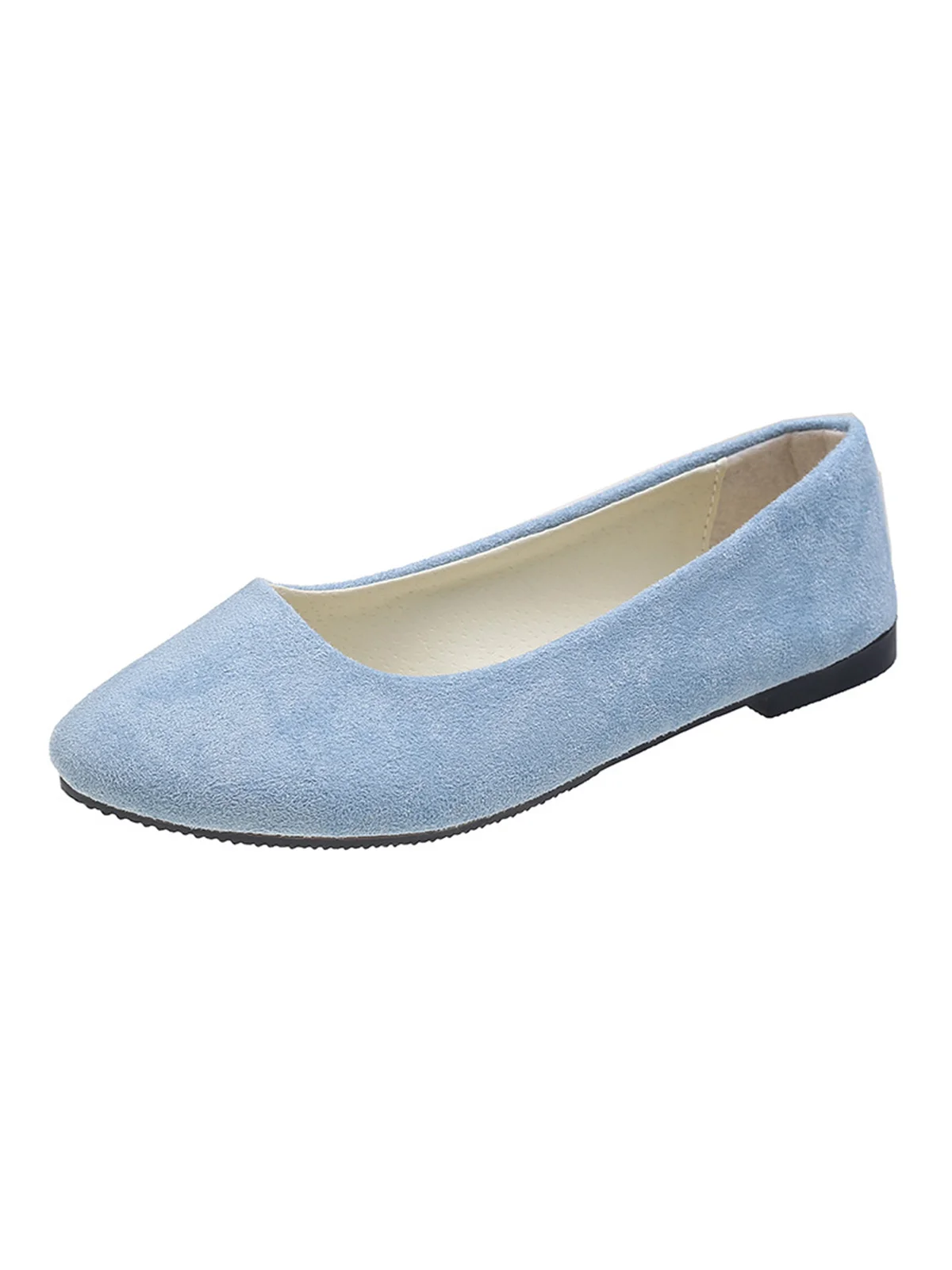 Multi-color Breathable Plain Velvet Simple Non-SlipSlip On Shallow Shoes Non-Slip Flat Heel Shoes