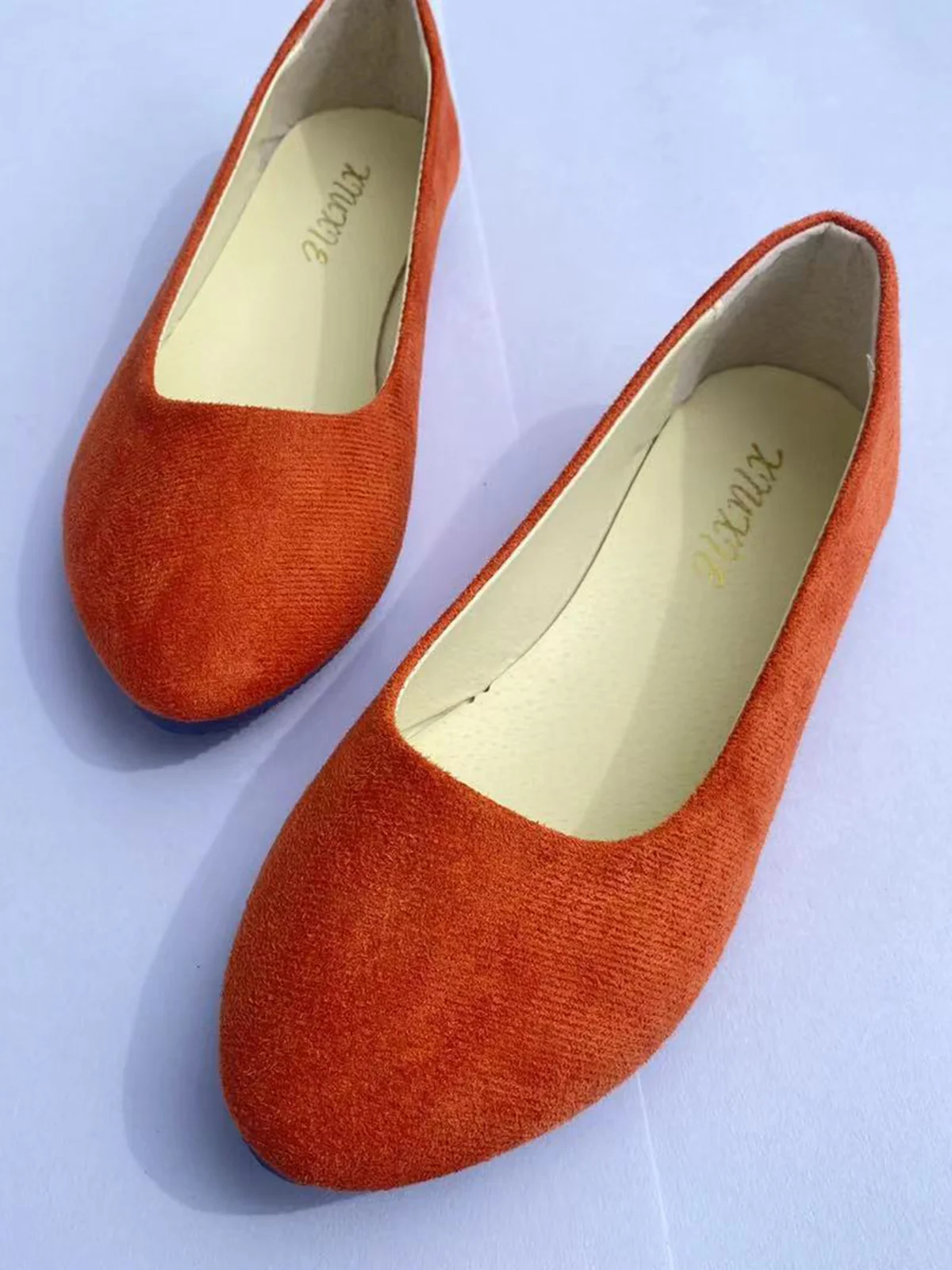 Multi-color Breathable Plain Velvet Simple Non-SlipSlip On Shallow Shoes Non-Slip Flat Heel Shoes