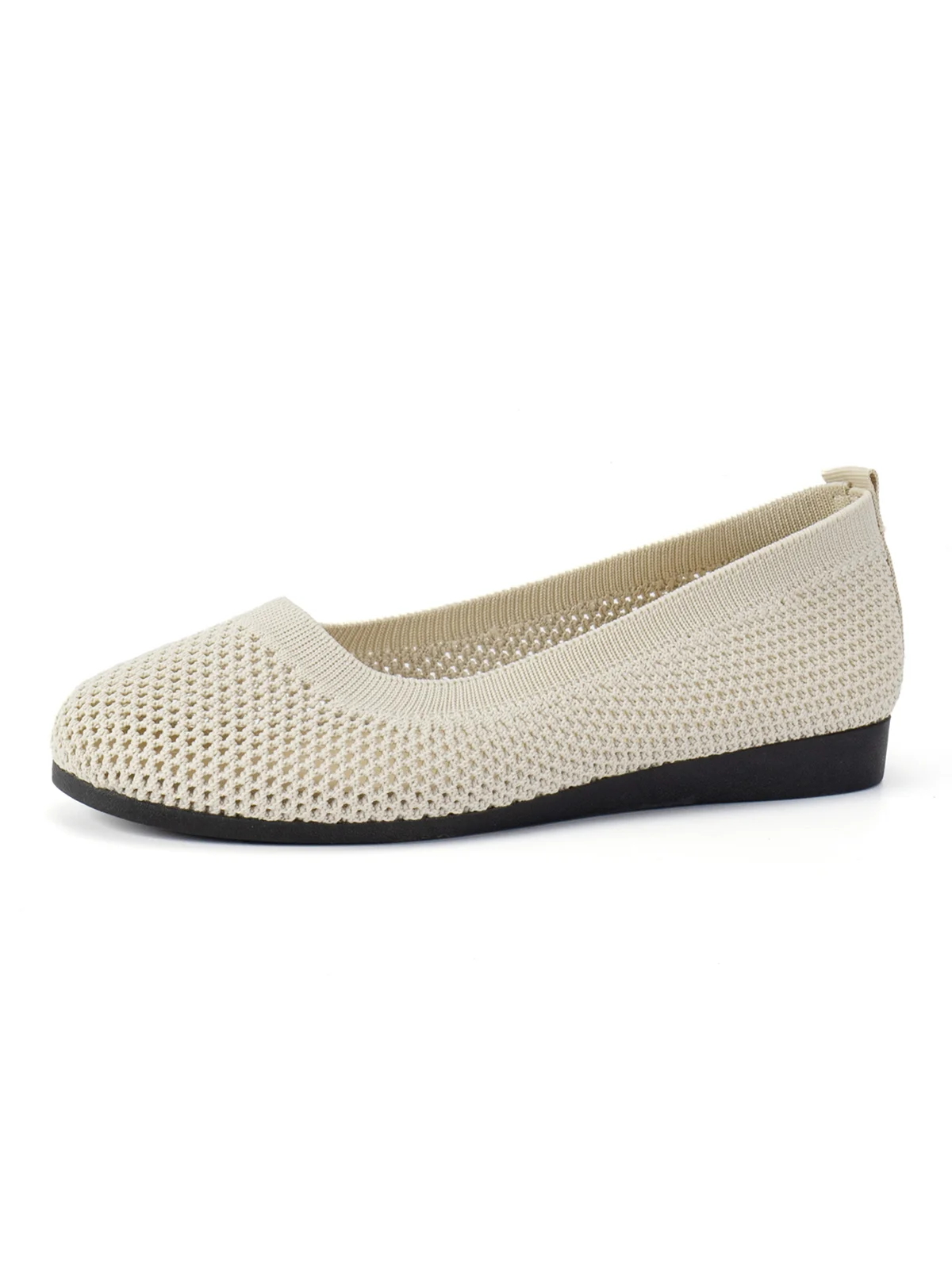 Breathable Mesh Fabric Plain Hollow Out Slip On Casual Shallow Shoes