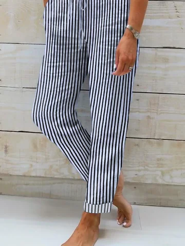 Casual Striped Loose Pants