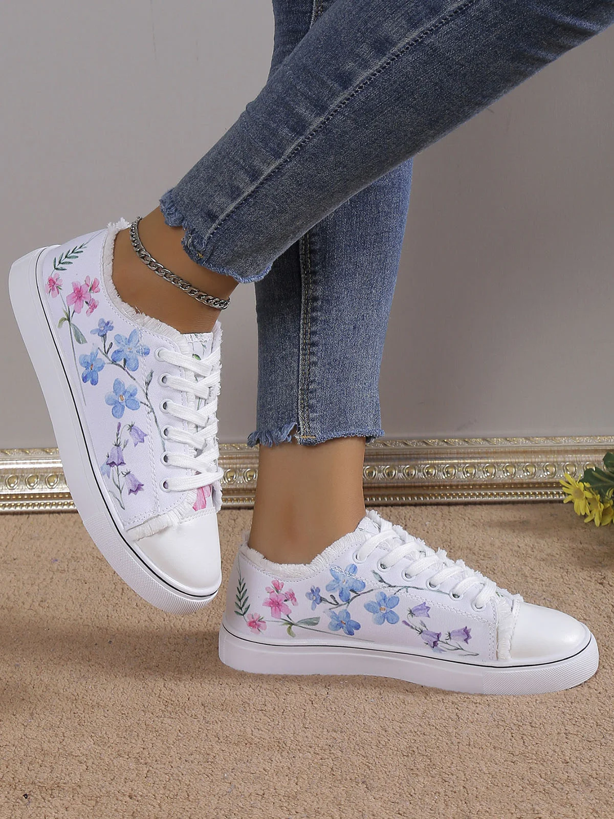 Fashion Floral Ultralight Breathable Sports Canvas Shoes