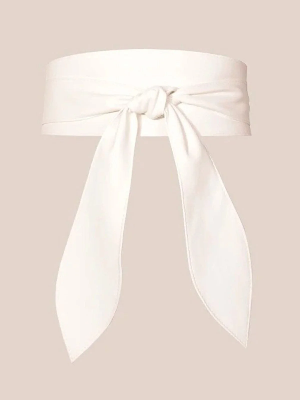 Plain Bow Ribbon Daily Date Commuting Prom Women's Girdle PU Belt