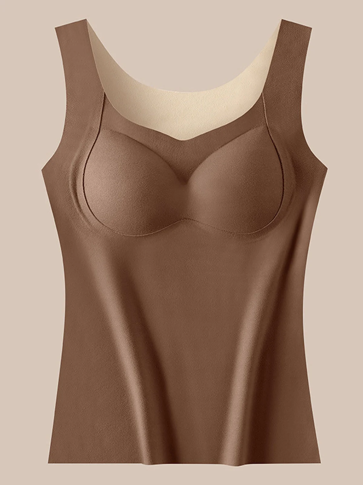 Double-sided Matte Seamless Thickened Thermal Tank Top