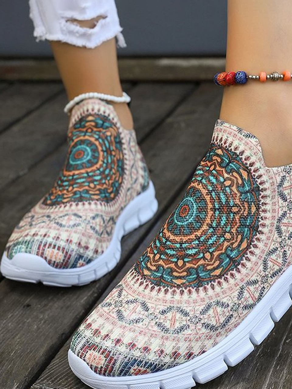 Casual Ethnic Casual Slip On Shoes