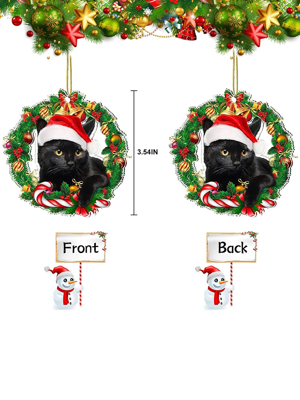 Cute Cat and dog Christmas Tree Hanging Decoration