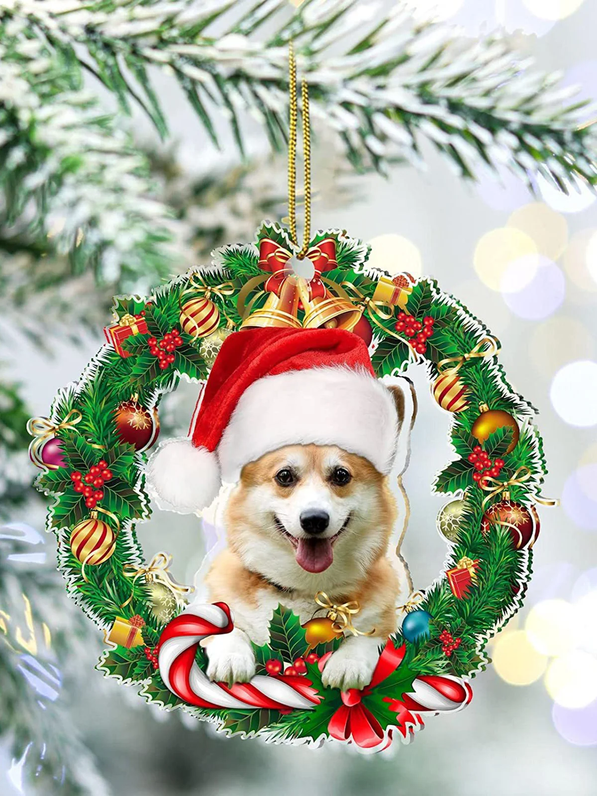 Cute Cat and dog Christmas Tree Hanging Decoration