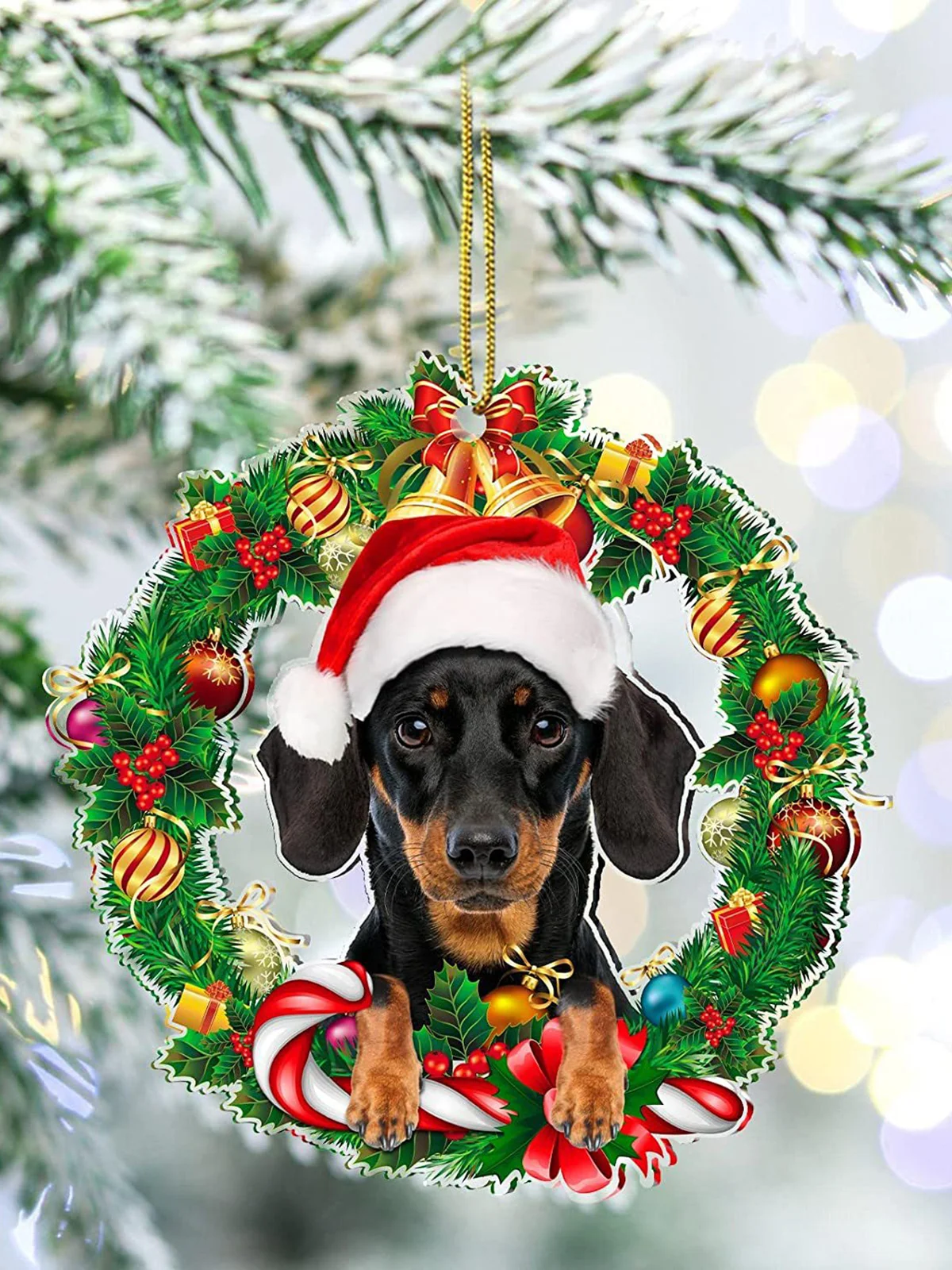 Cute Cat and dog Christmas Tree Hanging Decoration