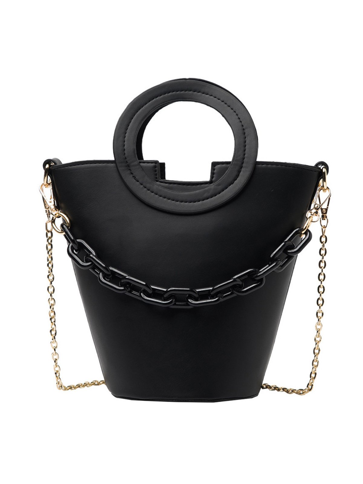 Fashion Ring Handbag Chain Crossbody Bucket Bag