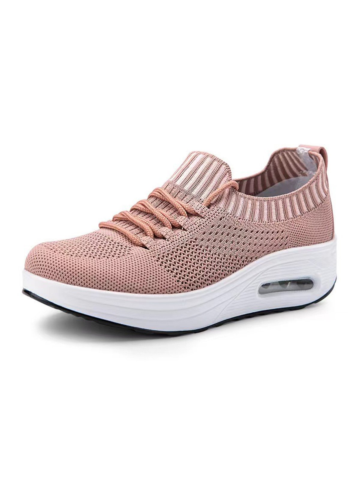 Women Casual Mesh Fabric Slip On Platform Sneakers