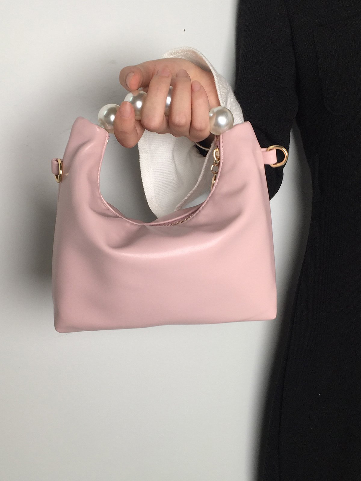 Elegant Imitation Pearl Handbag Thin Chain Strap Crossbody Bag