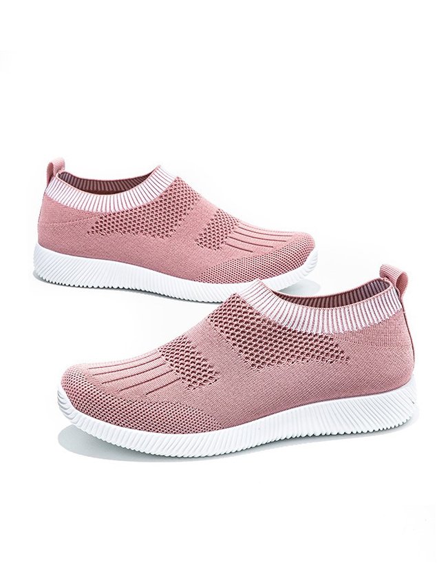 Mesh Fabric Sports Plain Casual Shoes